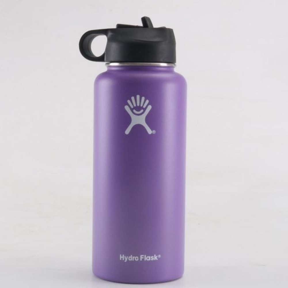 Purple hydro flask with straw lid